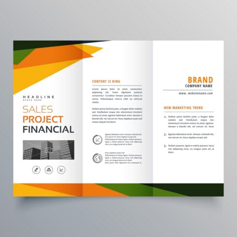 Orange green brochure cover image.