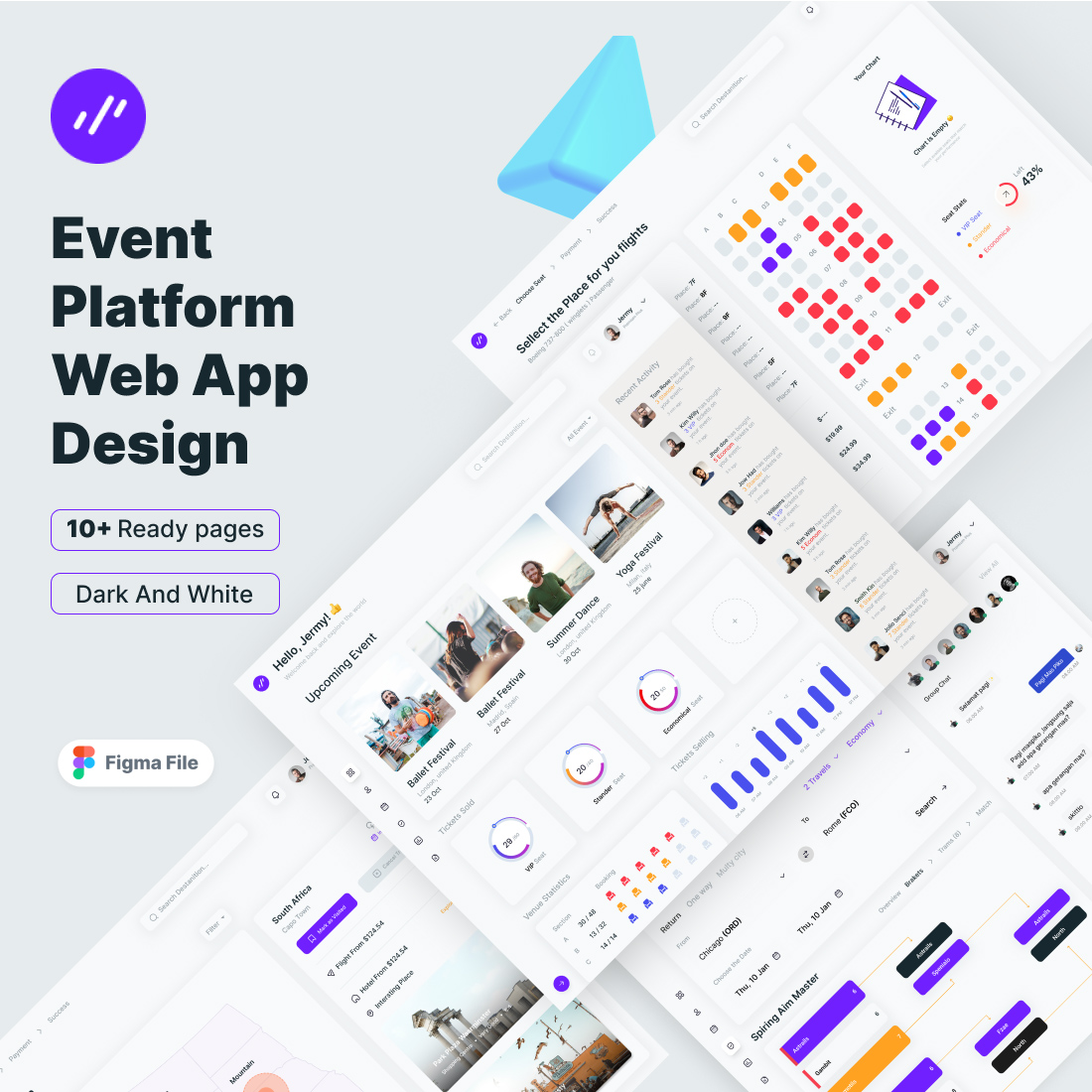 Event Platform web app UI Kits Design preview image.