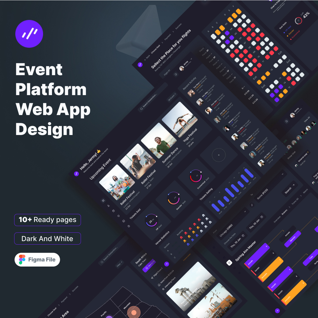 Event Platform web app UI Kits Design - MasterBundles