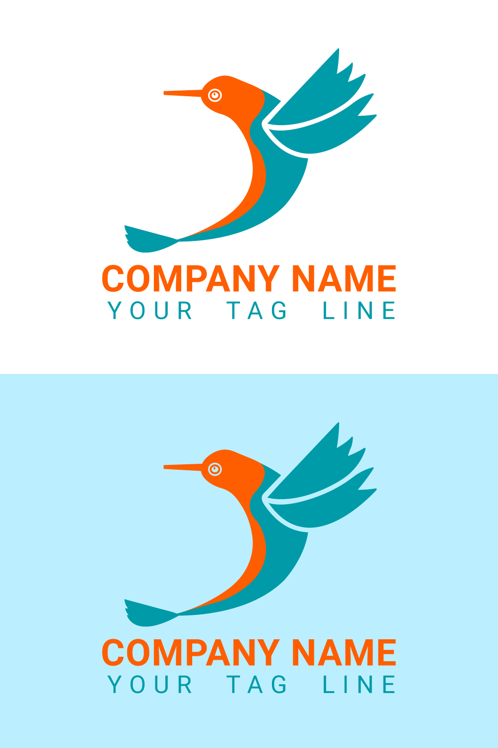 Bird colorful logo gradient vector pinterest preview image.