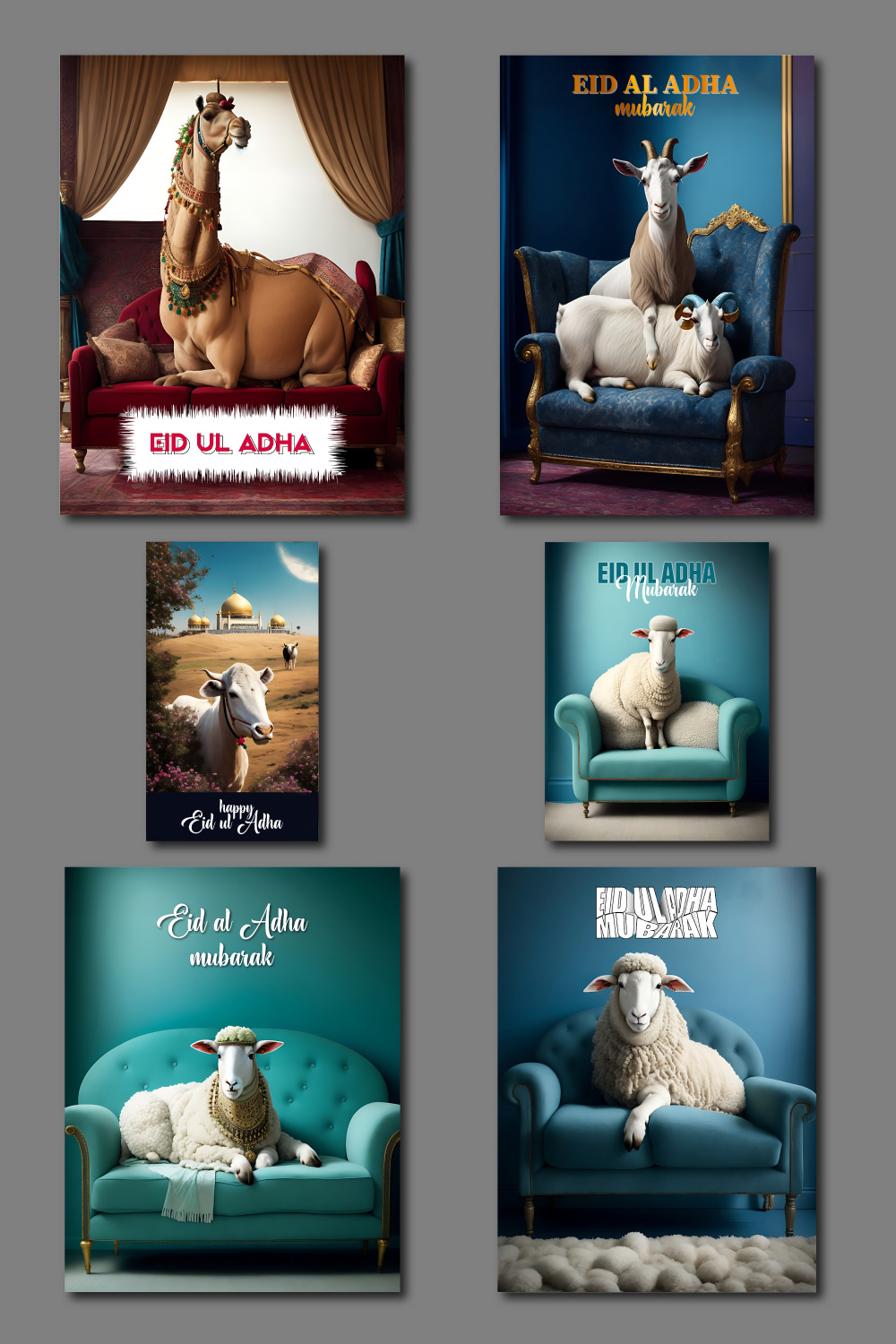06pc Premium Eid ul Adha, Eid al Adha Poster, Flyer Design Template pinterest preview image.