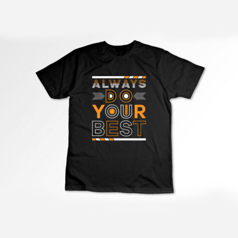 Motivational typography t-shirt design cover image.
