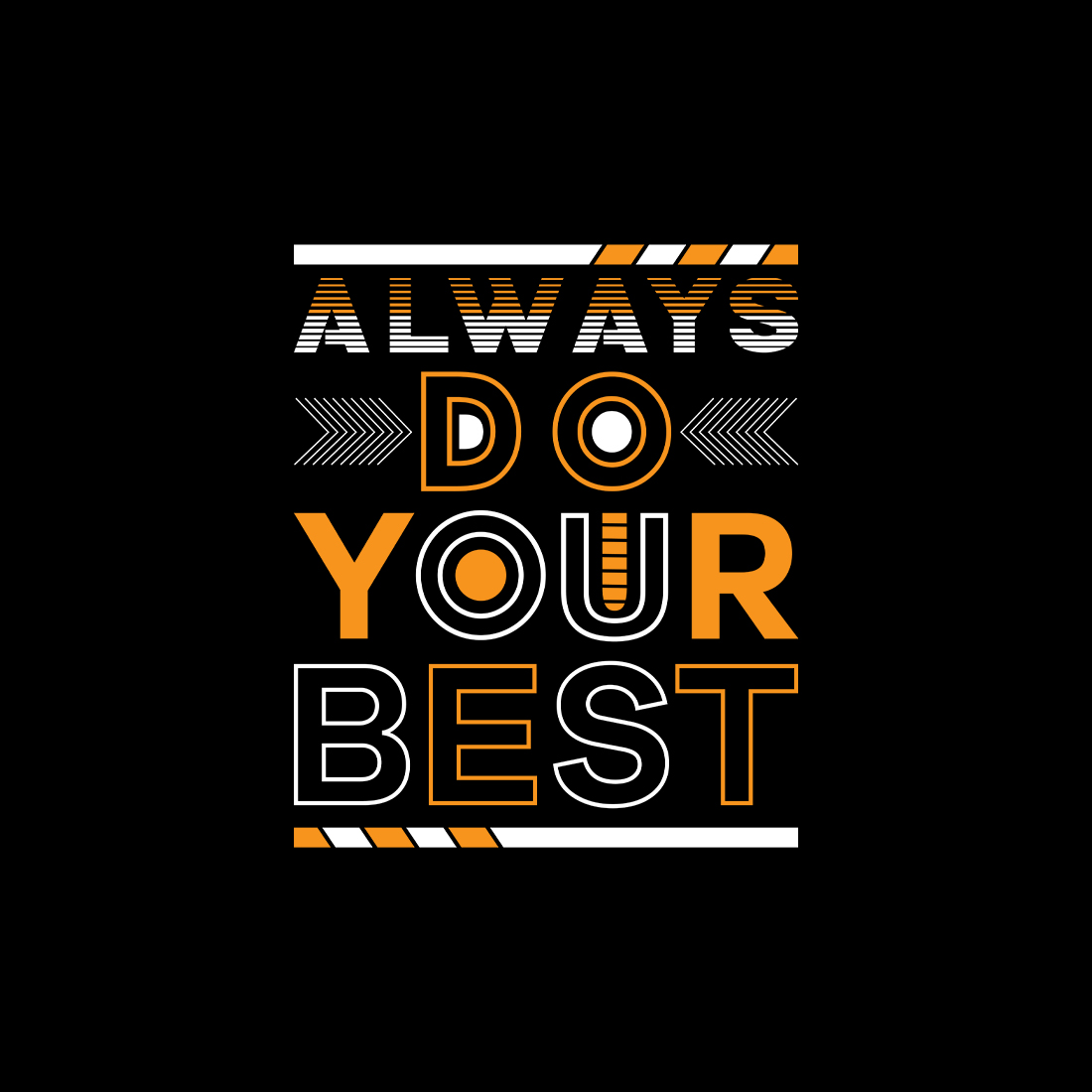 Motivational typography t-shirt design preview image.