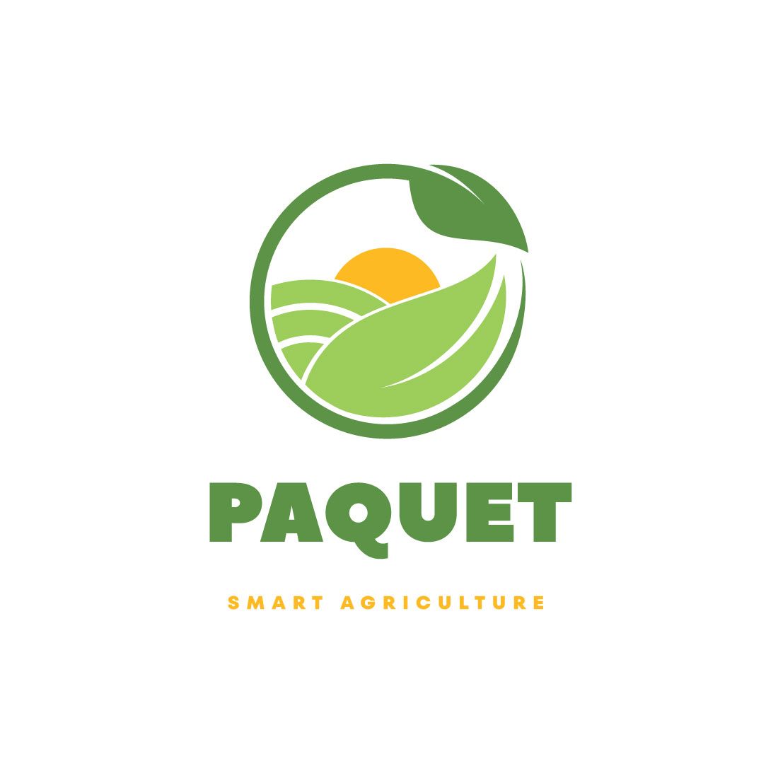 Modern Green Yellow Agriculture Logo preview image.