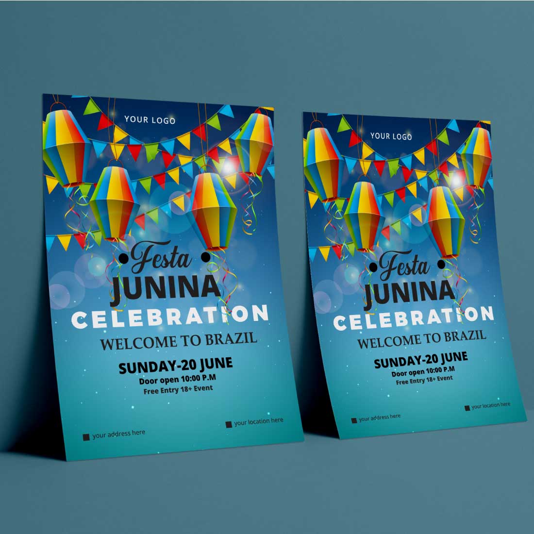 First Juniya Flyer Template Banner cover image.