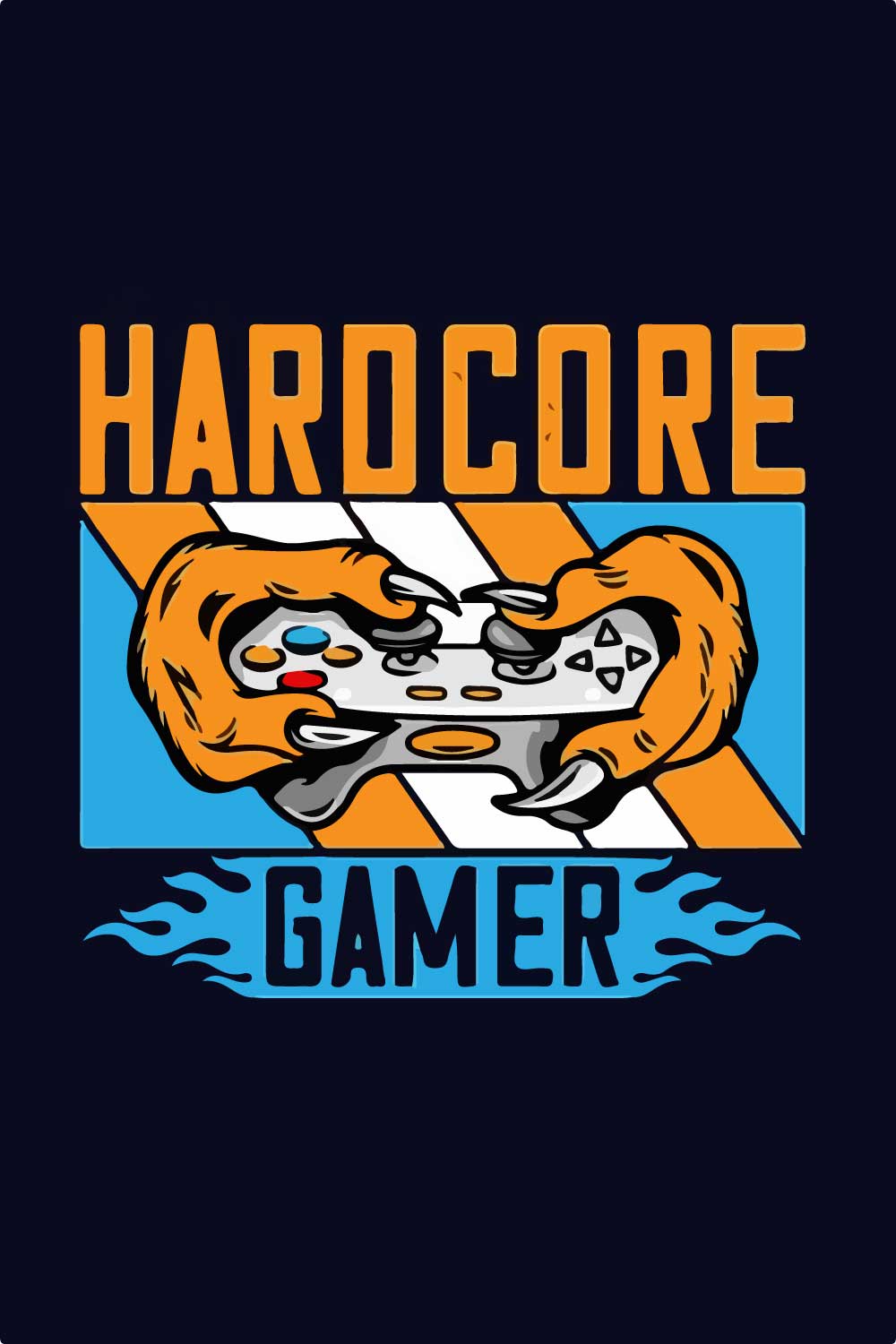 hard core gamer illustration pinterest preview image.