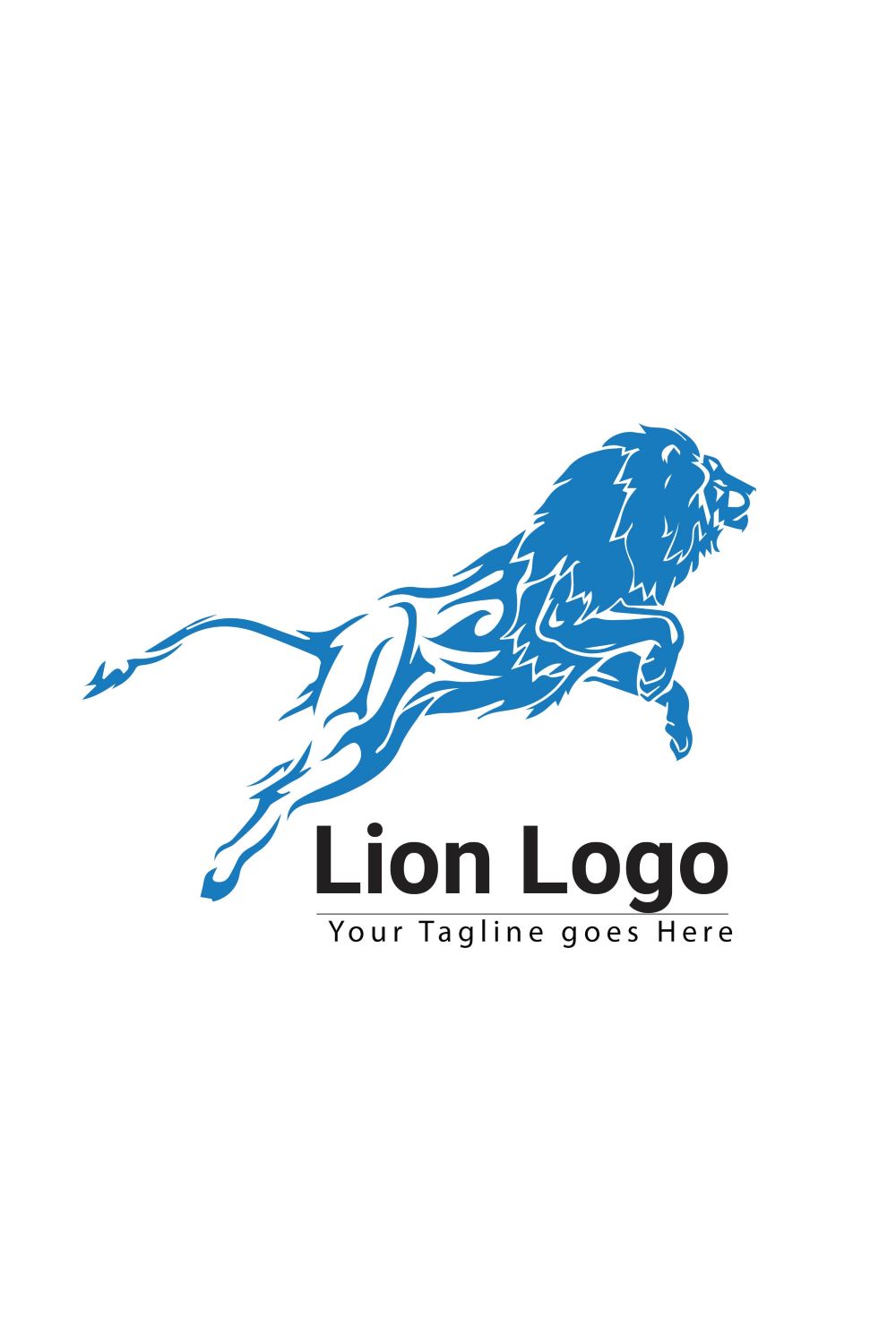 Lion logo pinterest preview image.