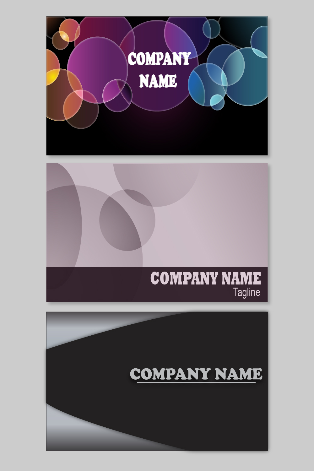 Business card design pinterest preview image.