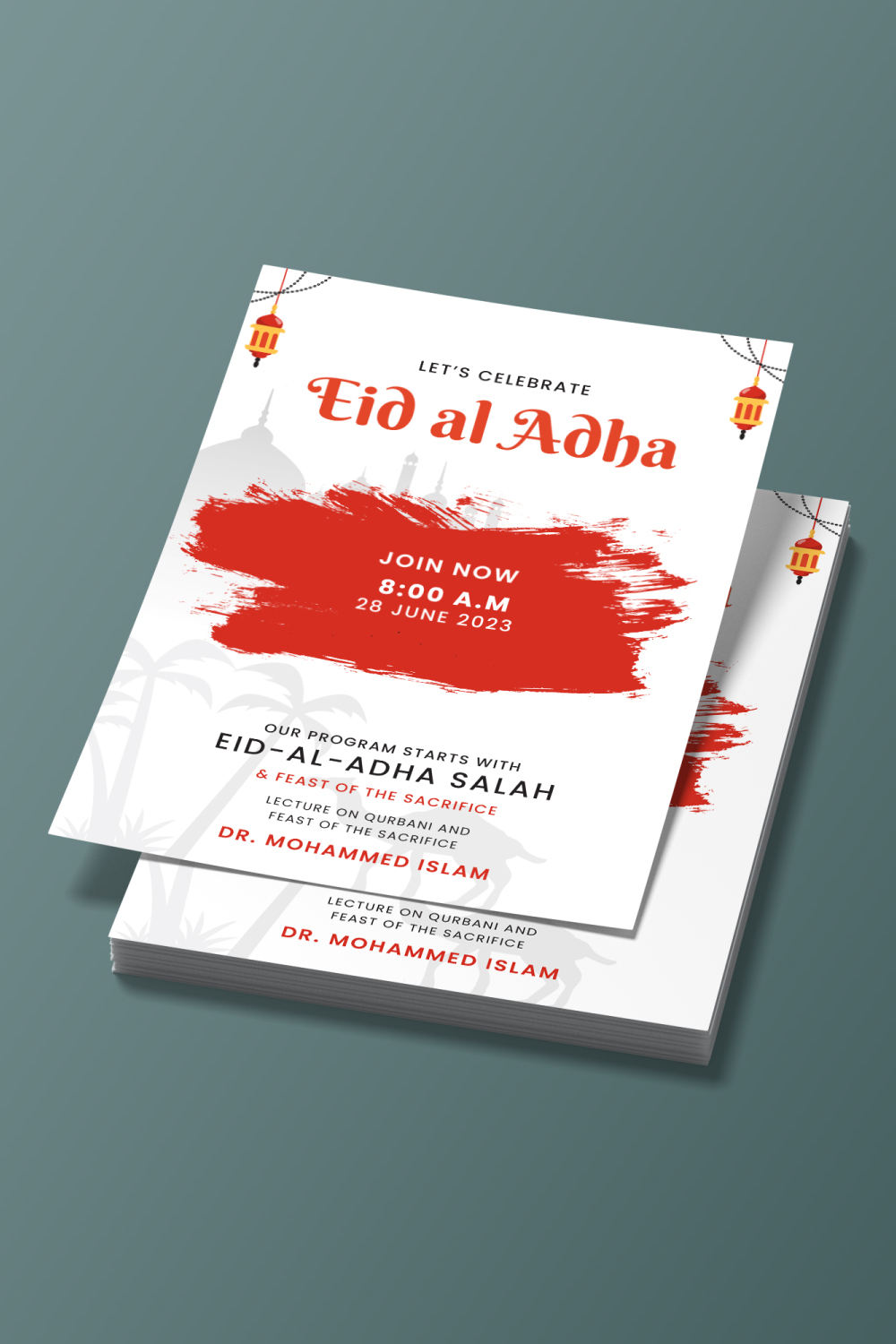 Professional Eid-Ul Adha-Flyer Design pinterest preview image.