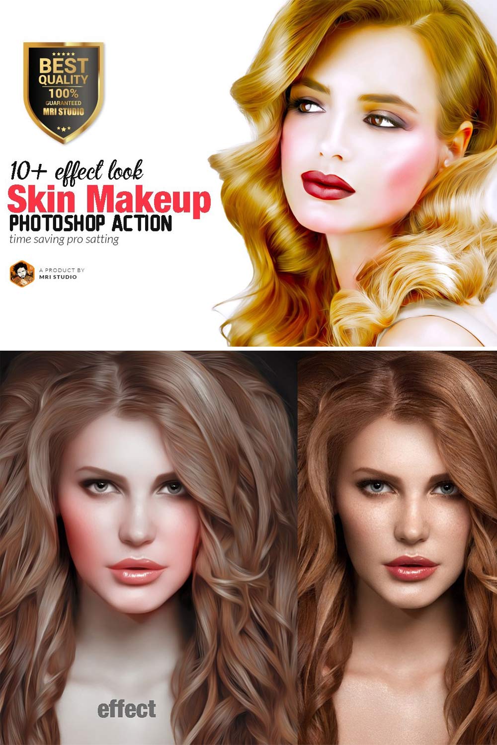 Skin Makeup Action pinterest preview image.