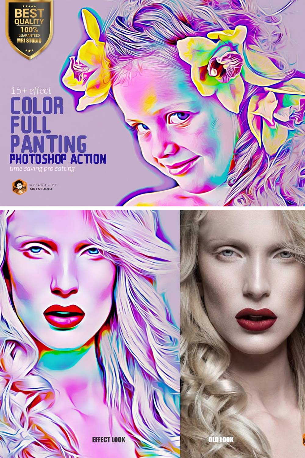 Color Full Panting Action pinterest preview image.