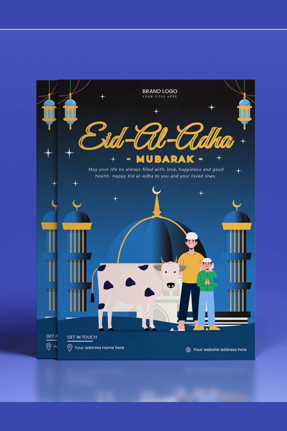 Eid-Ul-Adha Flyer Poster pinterest preview image.