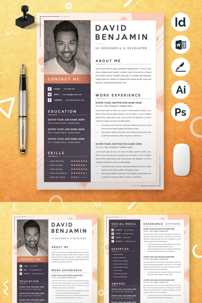 UX Designer & UI Developer Resume Template | Colorful Resume & Cover ...