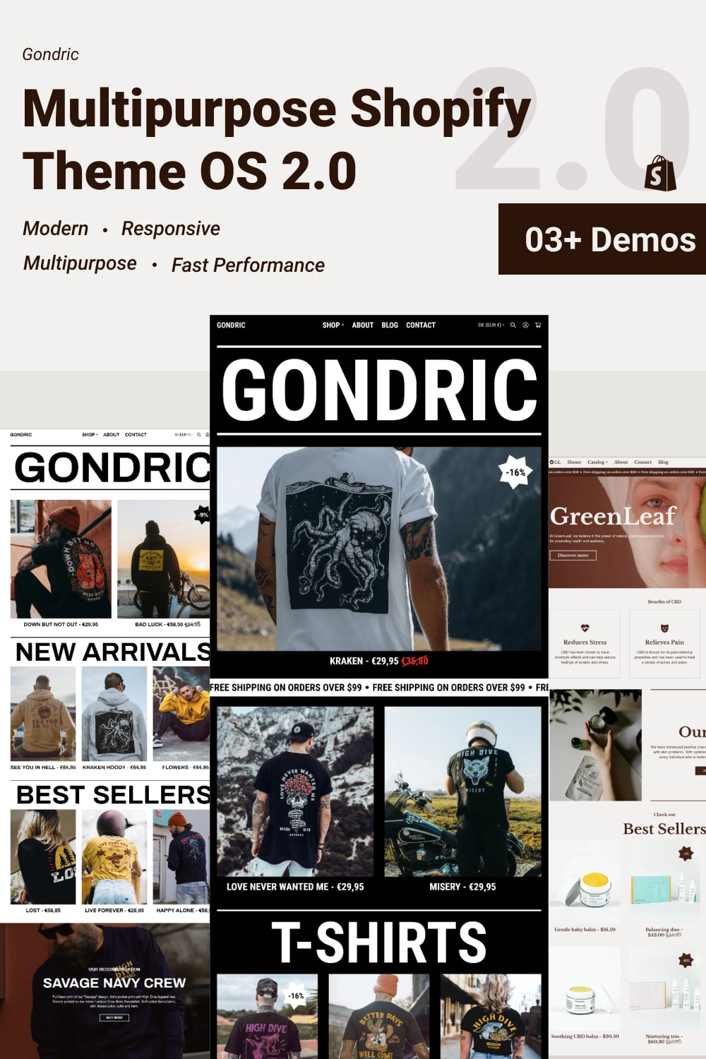 Gondirc - Multipurpose Shopify Theme pinterest preview image.