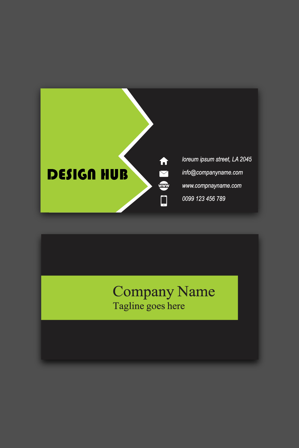 Creative visit card modern template pinterest preview image.