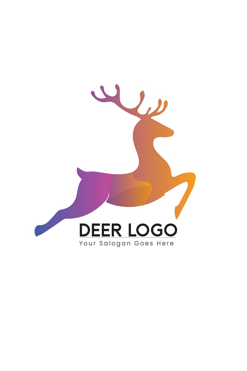 Deer logo pinterest preview image.