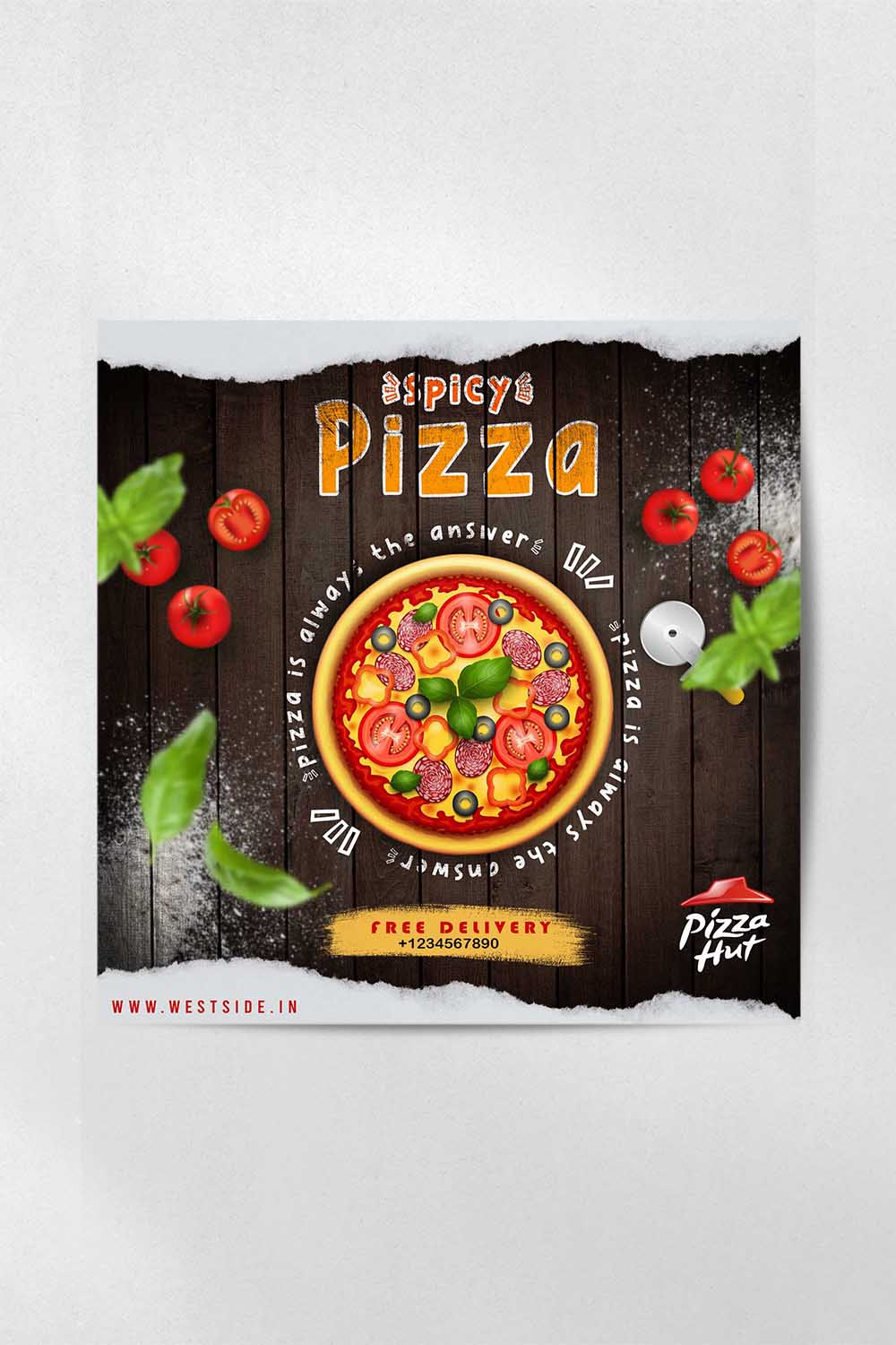 pizza poster pinterest preview image.