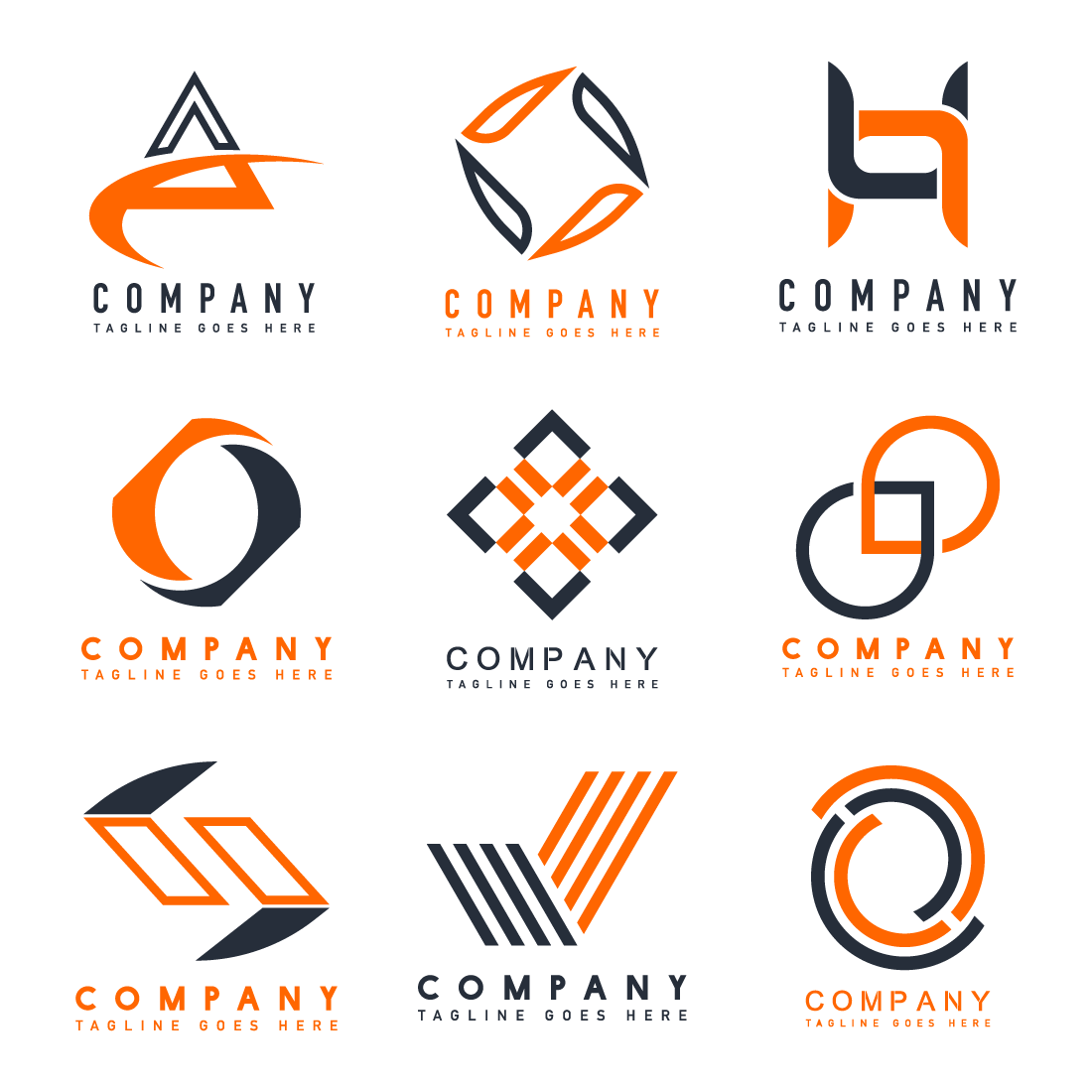Set company logo Design ideas vector preview image.