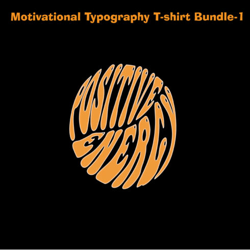 Motivational Typography T-shirt Bundle-1 cover image.