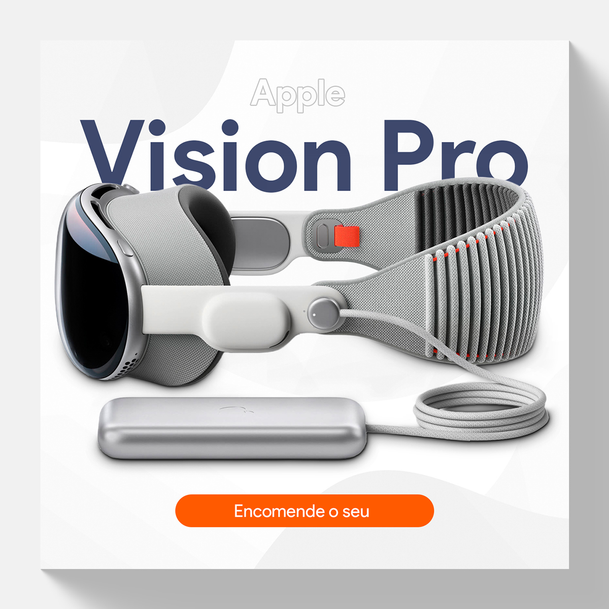 Vision Pro Apple PSD File Social Media Design Post Template preview image.