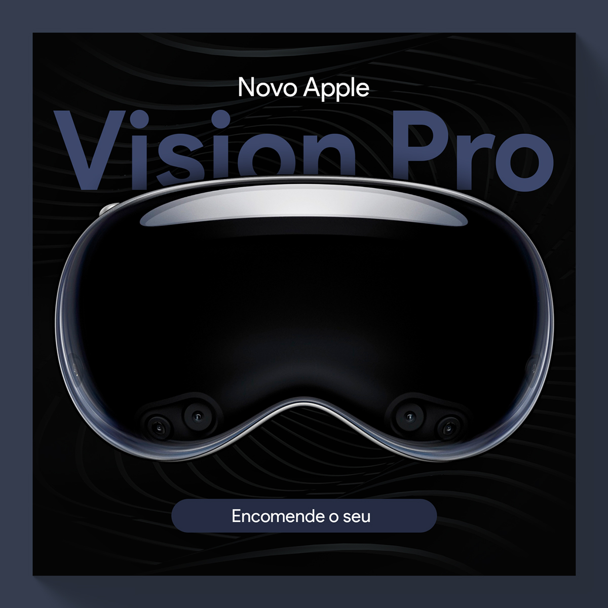 Vision Pro Apple PSD File Social Media Design Post Template preview image.