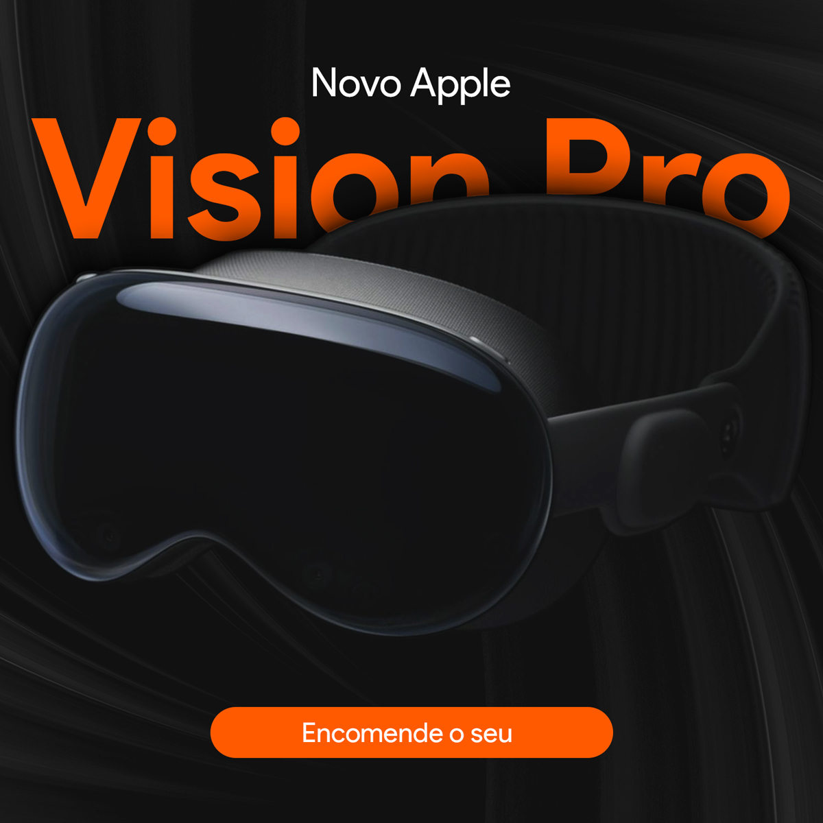 Vision Pro Apple PSD File Social Media Design Post Template cover image.