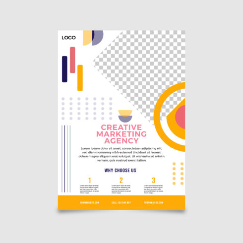 Business poster or flyer pamphlet brochure design layout space for company cover image.
