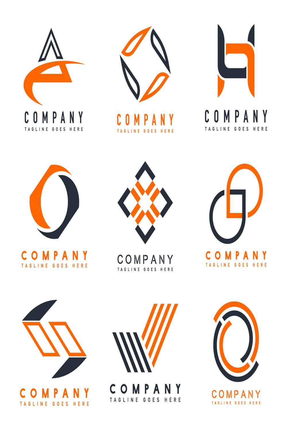 Set company logo Design ideas vector pinterest preview image.