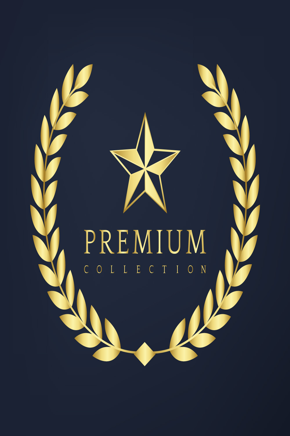 Premium collection badge design pinterest preview image.