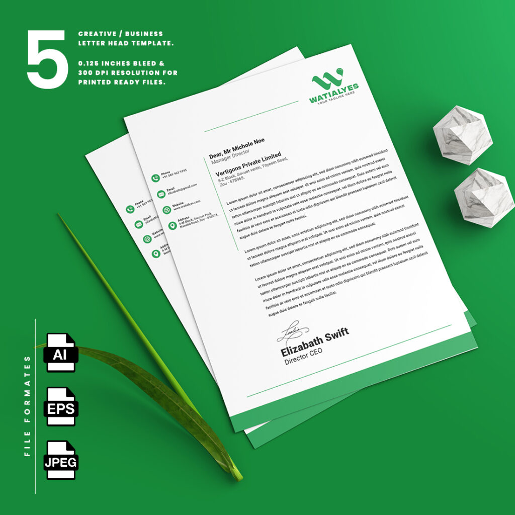 05 Creative/Modern Business Letter Head Templates Bundle – Just $20