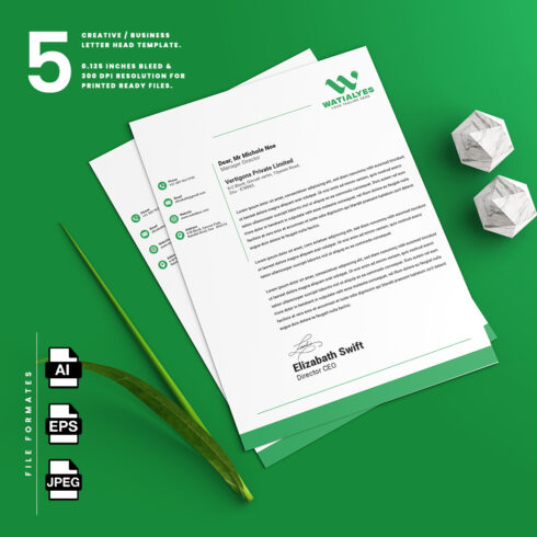 05 Creative/Modern Business Letter Head Templates Bundle – Just $20 cover image.