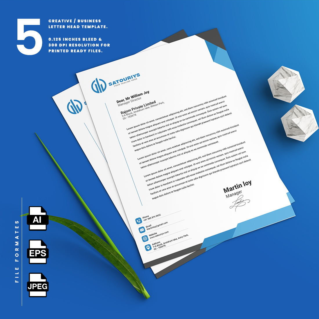05 Creative/Modern Business Letter Head Templates Bundle – Just $20 preview image.