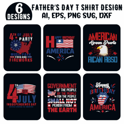 4th of July shirt, Happy 4th July, USA T-Shirt Design, Independence T-Shirt, 4th Of July T-Shirt Design, 4Th July America Independence Day Vector T-shirt, National day t shirt Design Bundle cover image.