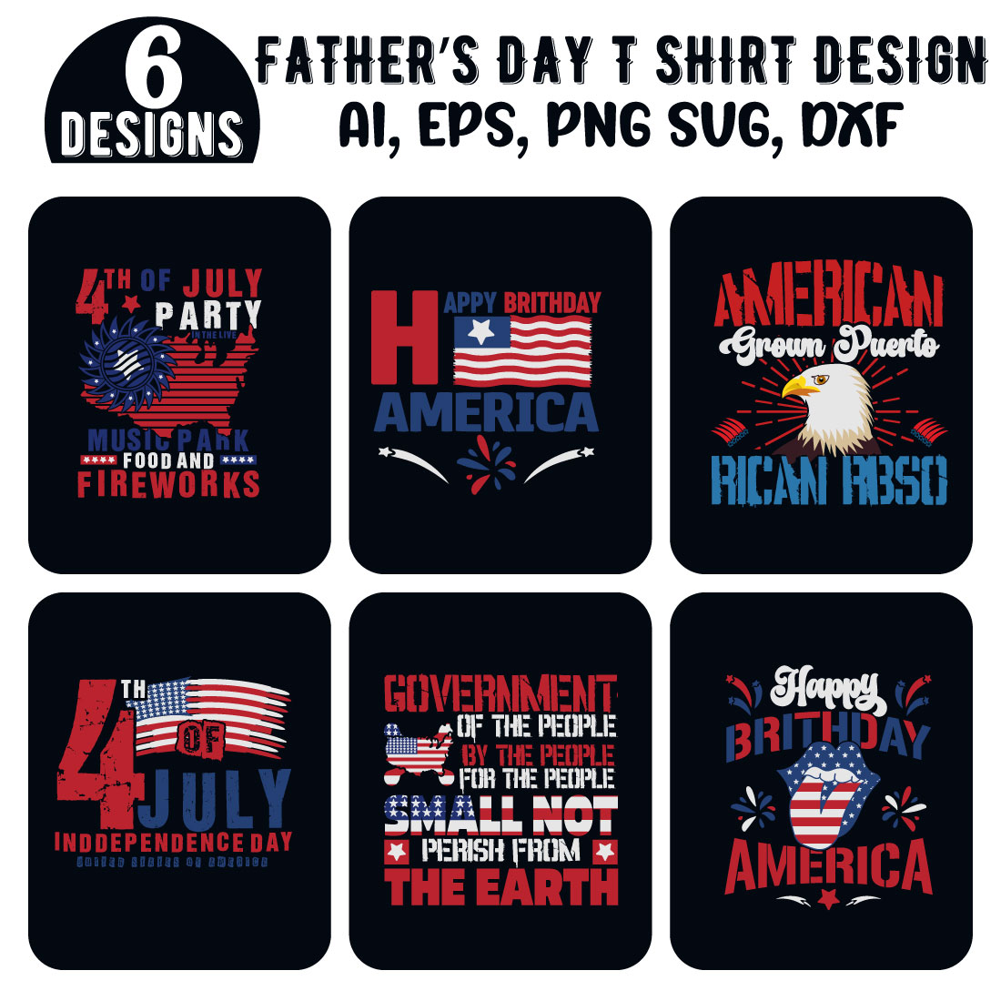 4th of July shirt, Happy 4th July, USA T-Shirt Design, Independence T-Shirt, 4th Of July T-Shirt Design, 4Th July America Independence Day Vector T-shirt, National day t shirt Design Bundle preview image.