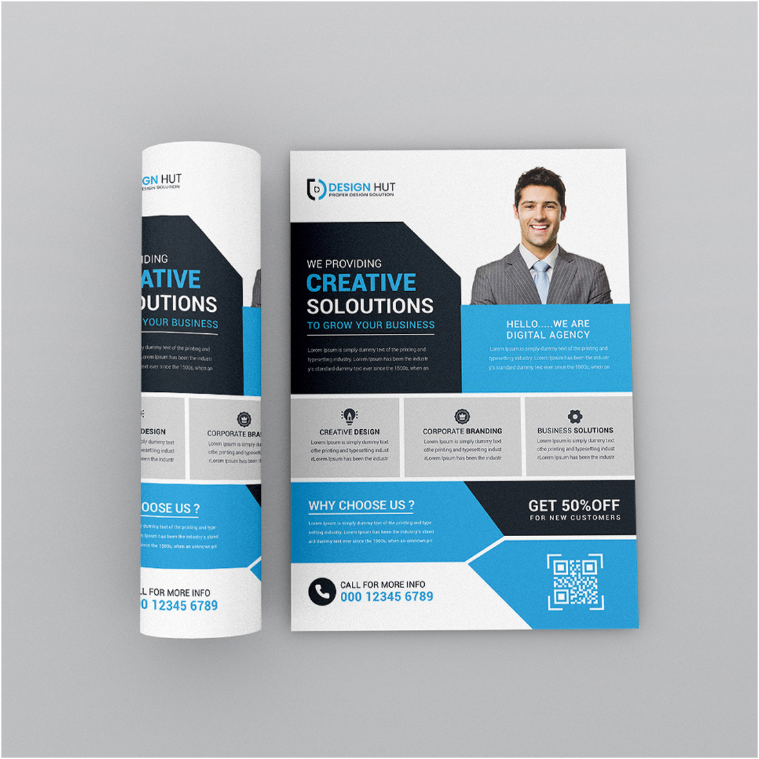 Corporate Flyer Template preview image.