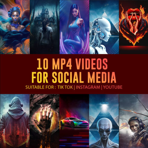 10 Mp4 Videos For Social Media Bundle cover image.