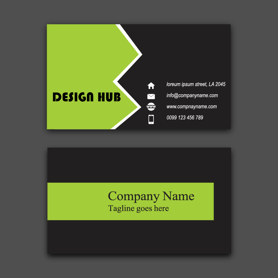 Creative visit card modern template preview image.