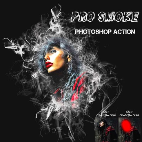 Pro Smoke Photoshop Action cover image.