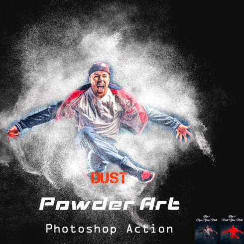 Dust Powder Art Photoshop Action cover image.