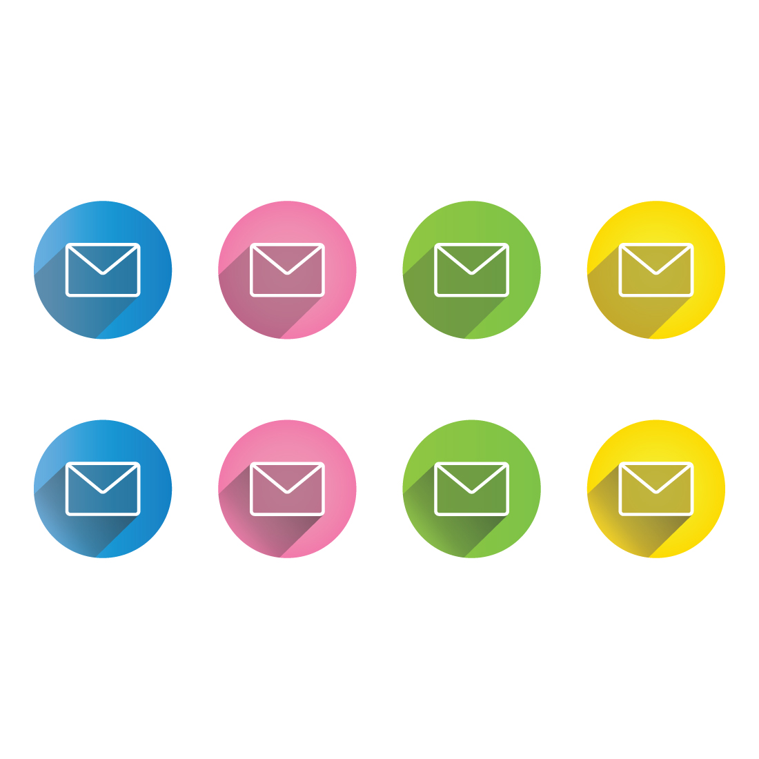 Colorful Round SVG Contact Icons preview image.