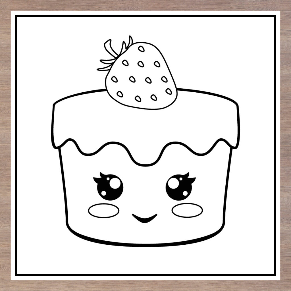 Cute Smiling Muffins - Coloring Pages - MasterBundles