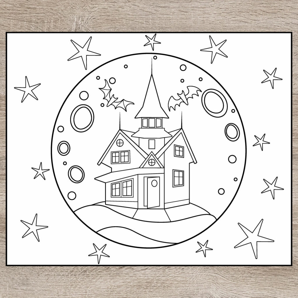 Halloween night - 4 holiday coloring pages - MasterBundles