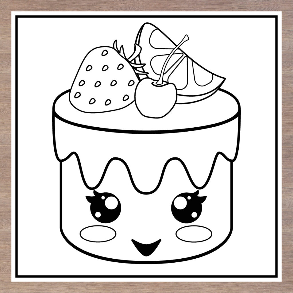 Cute Smiling Muffins - Coloring Pages - MasterBundles