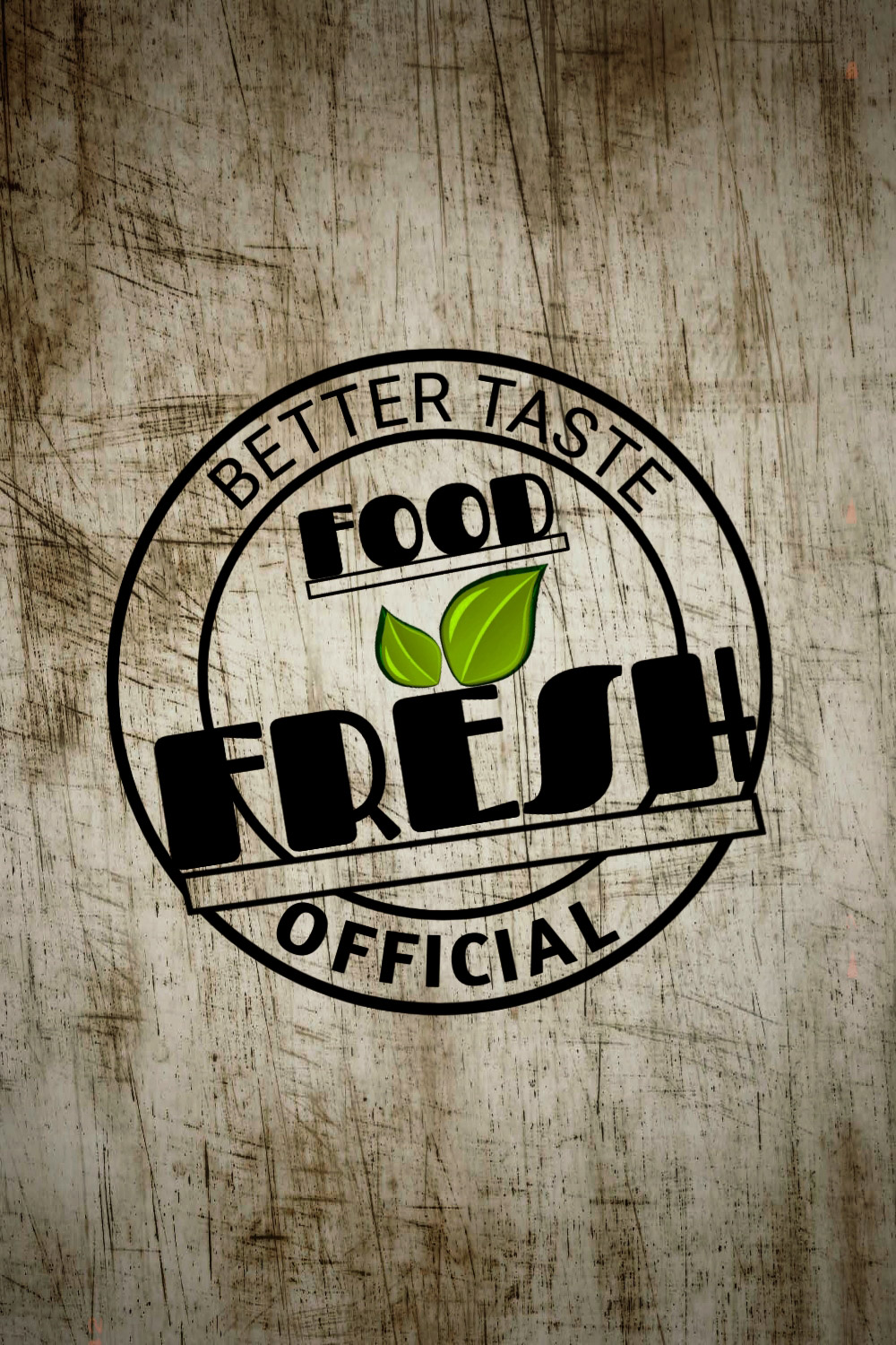CREATIVE FRESH FOOD LOGO DESIGN pinterest preview image.