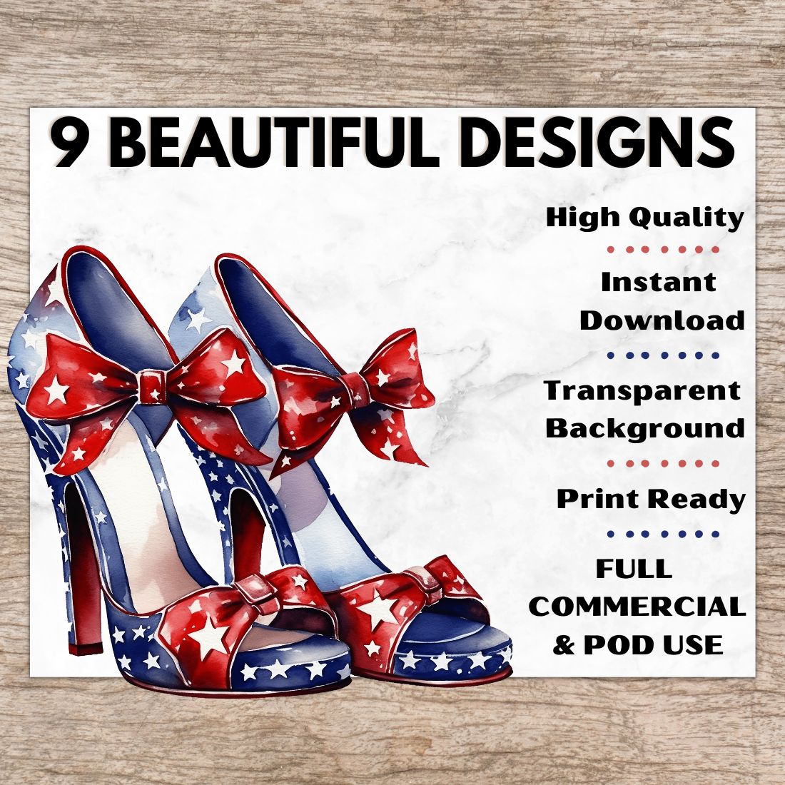 Blue & Red Sequin Sparkling Heels Pointed Toe American Flag Pumps