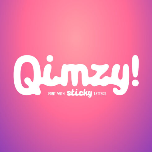 Qimzy - smooth sticky font cover image.