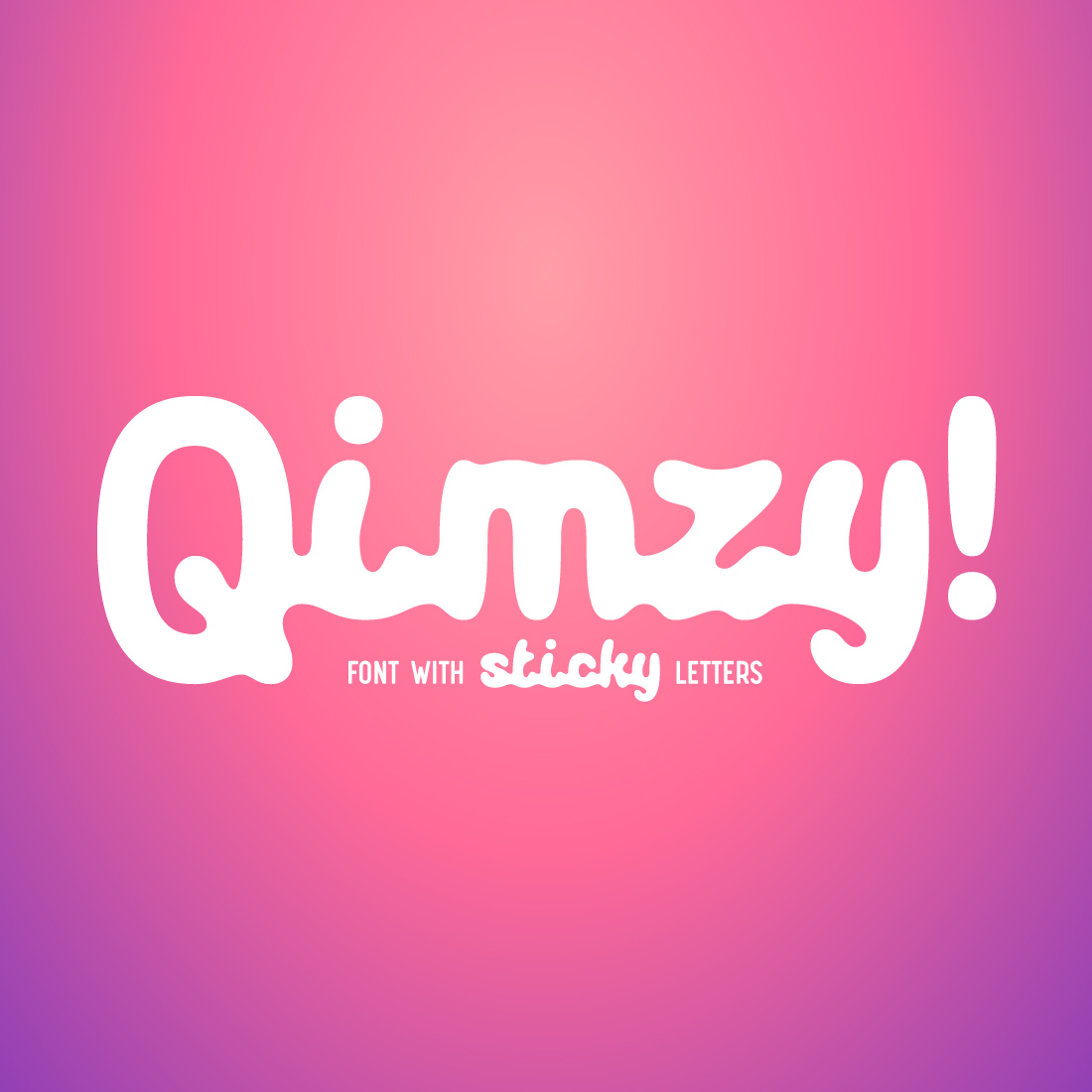 Qimzy - smooth sticky font cover image.
