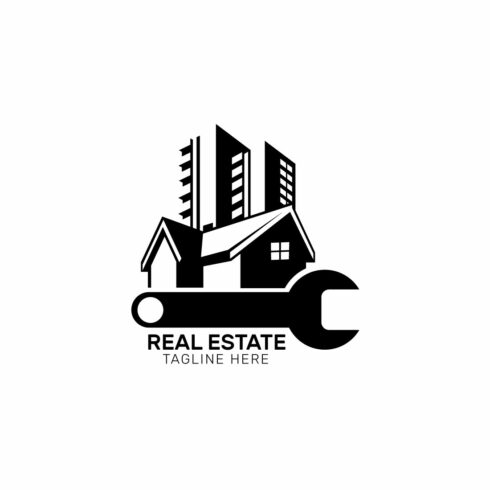 Luxury real estate or property logo cover image.