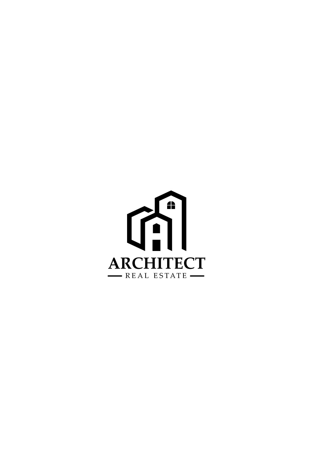 Initial letter A real estate logo design vector design pinterest preview image.