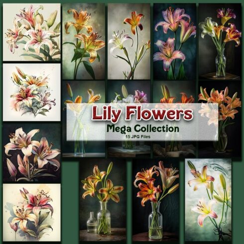 Beautiful Lily Flowers Bundle cover image.